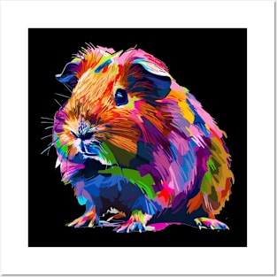 Guinea Pig Colorful Pop Art Design for Animal Lover Posters and Art